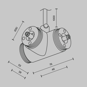 T-образный плоский коннектор Accessories for system Shelf CA015TC-P-B