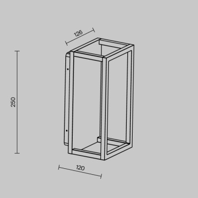 Настенный светильник уличный Frame O527WL-L12B3K