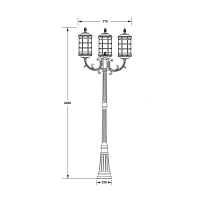 Наземный фонарь BARSELONA 81209B/16 Gw