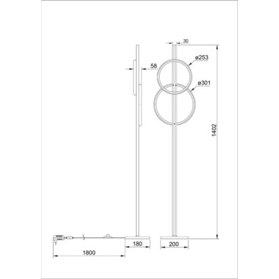 Торшер Fluido A3913PN-24BK